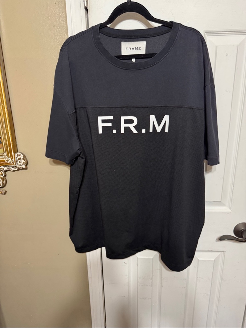 Frame Denim F.R.M Black Short-Sleeve Logo Tee